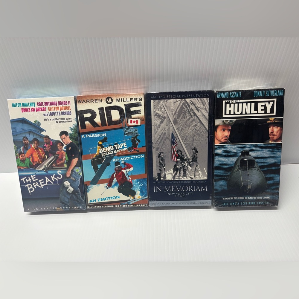 Lot 4 Rare VHS Screening Copies Promo Not For Rental Video Store Screeners RARE
